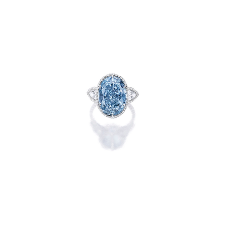 Photo Credit: Sotheby's - Superb and Rare Fancy Vivid Blue Diamond and Diamond Ring