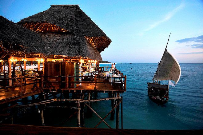 Photo Credit: Dining at water's edge zanzibar