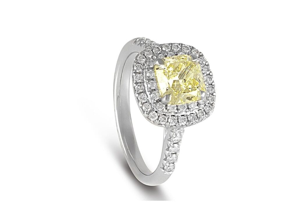 Vintage yellow diamond ring